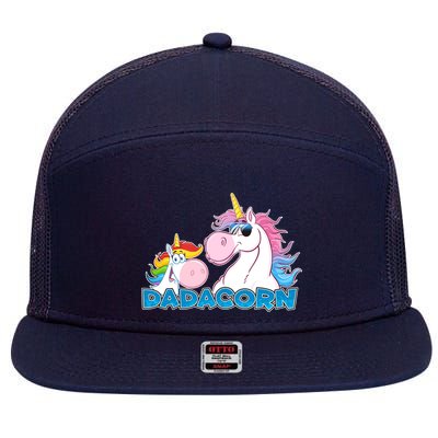 Dadacorn Dad Unicorn 7 Panel Mesh Trucker Snapback Hat
