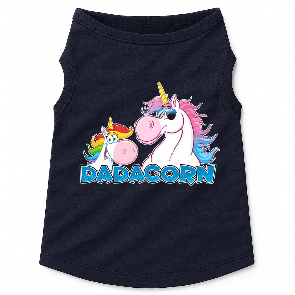Dadacorn Dad Unicorn Doggie Tank