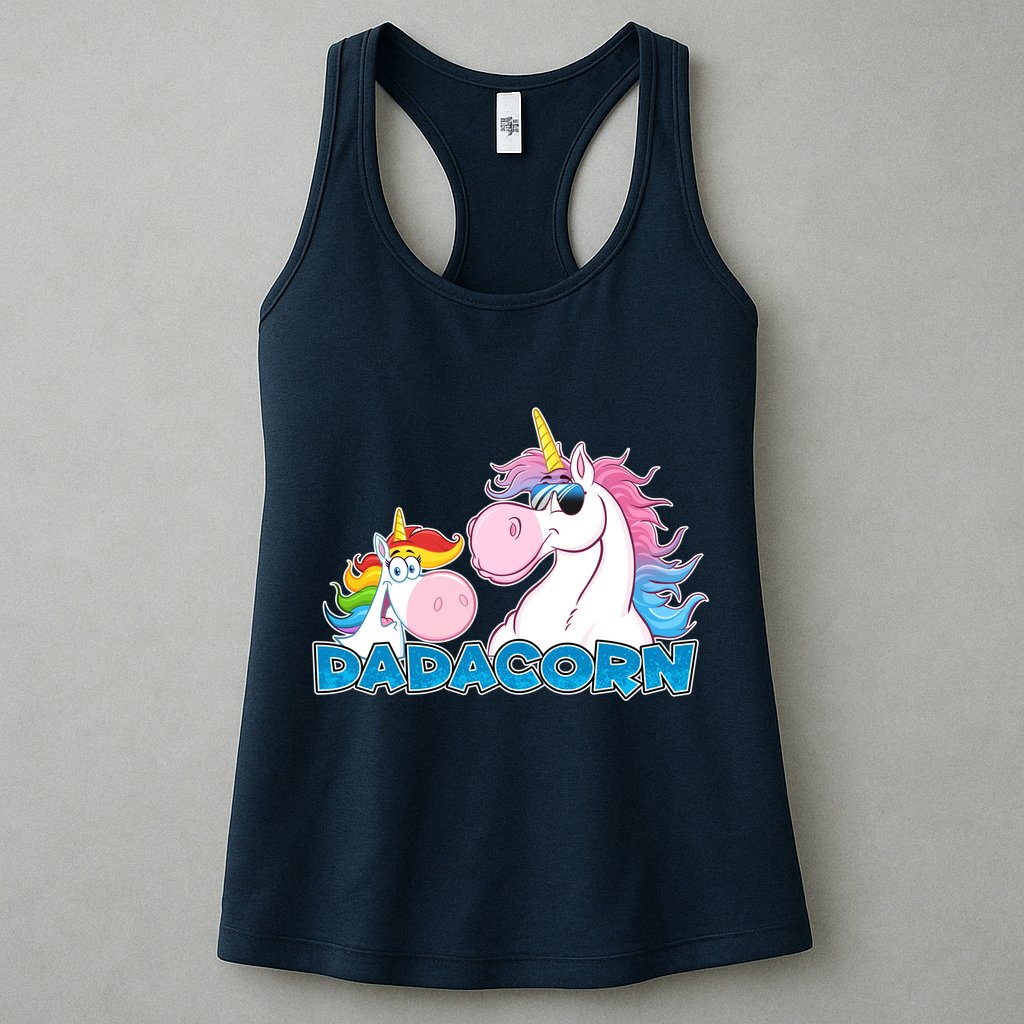 Dadacorn Dad Unicorn Womens Tank Top