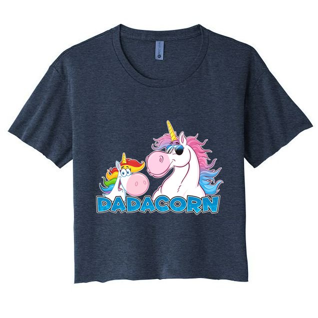 Dadacorn Dad Unicorn Crop Top