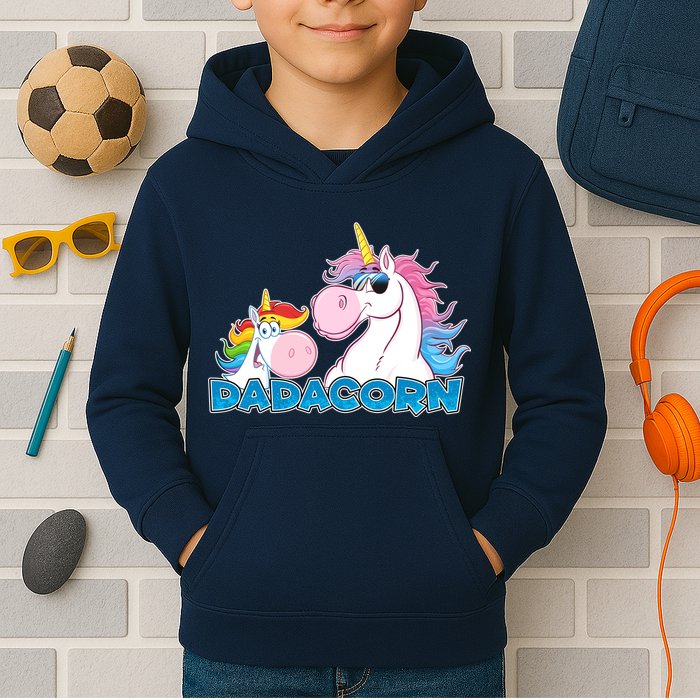 Dadacorn Dad Unicorn Kids Hoodie