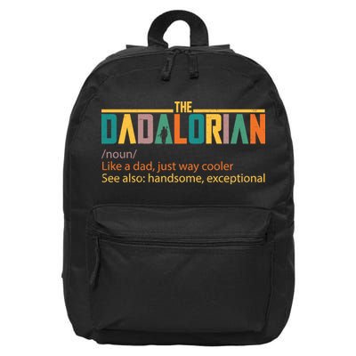 Dadalorian Definition Like A Dad But Way Cooler 16 in Basic Backpack