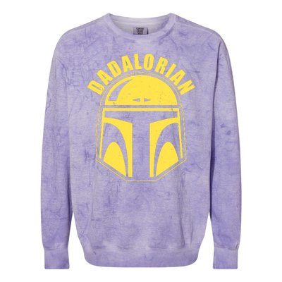 Dadalorian Helmet Colorblast Crewneck Sweatshirt