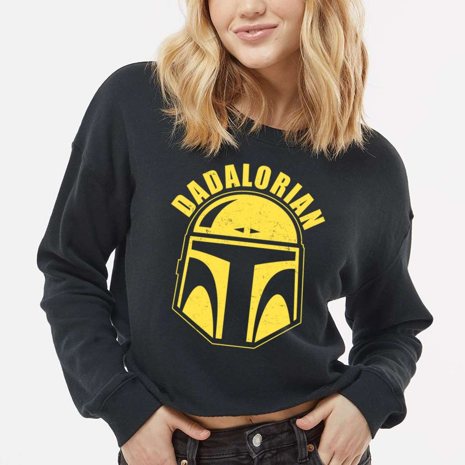 Dadalorian Helmet Cropped Pullover Crew