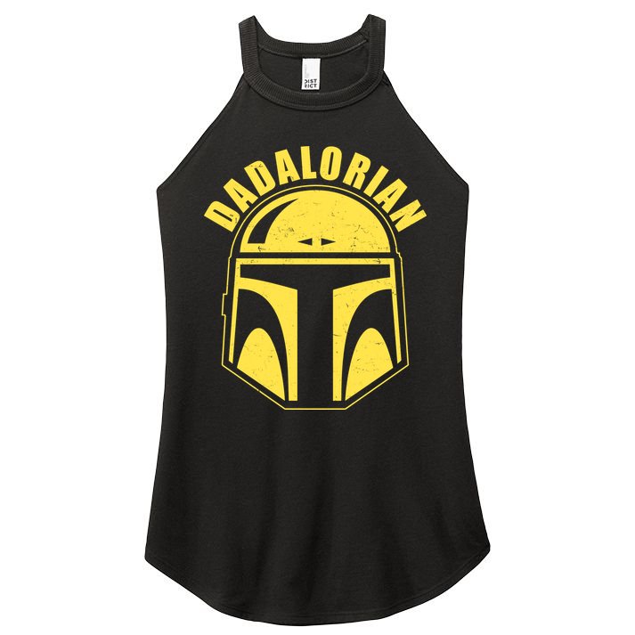 Dadalorian Helmet Women's Perfect Tri Rocker Tank