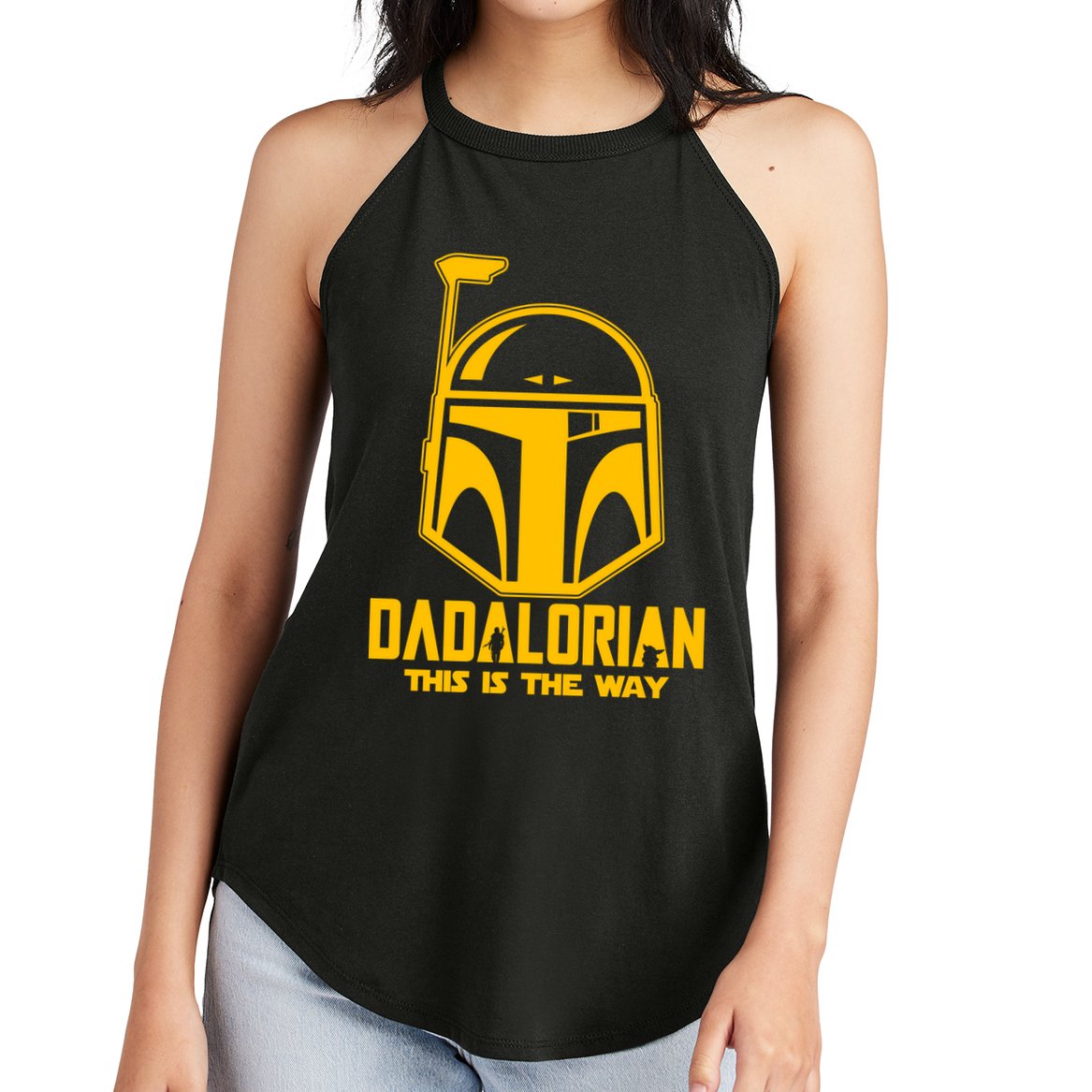 Dadalorian This Is A Way Women's Perfect Tri Rocker Tank