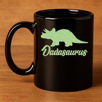 Dadasaurus 11oz C Handle Ceramic Mug
