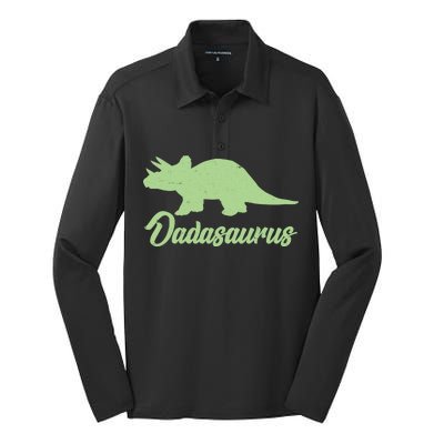 Dadasaurus Silk Touch Performance Long Sleeve Polo