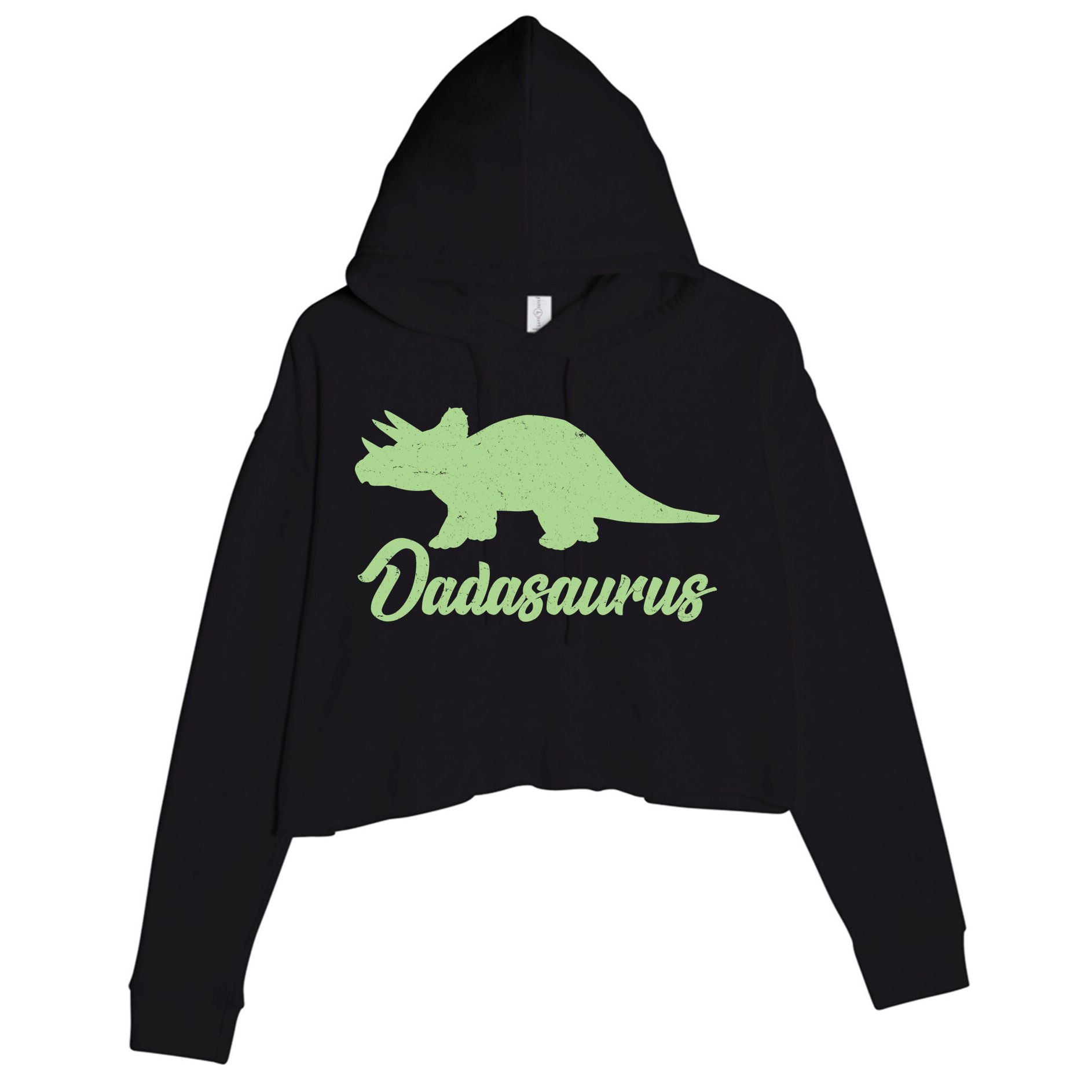 Dadasaurus Crop Fleece Hoodie