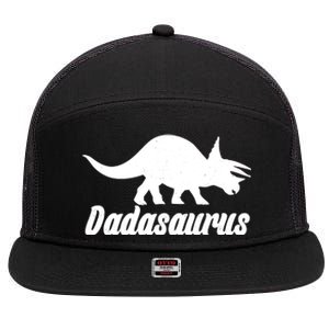 Dadasaurus Dinosaur Father's Day 7 Panel Mesh Trucker Snapback Hat