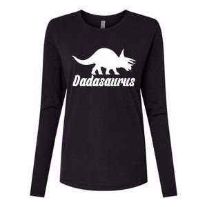 Dadasaurus Dinosaur Father's Day Womens Cotton Relaxed Long Sleeve T-Shirt