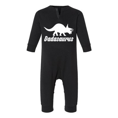 Dadasaurus Dinosaur Father's Day Infant Fleece One Piece