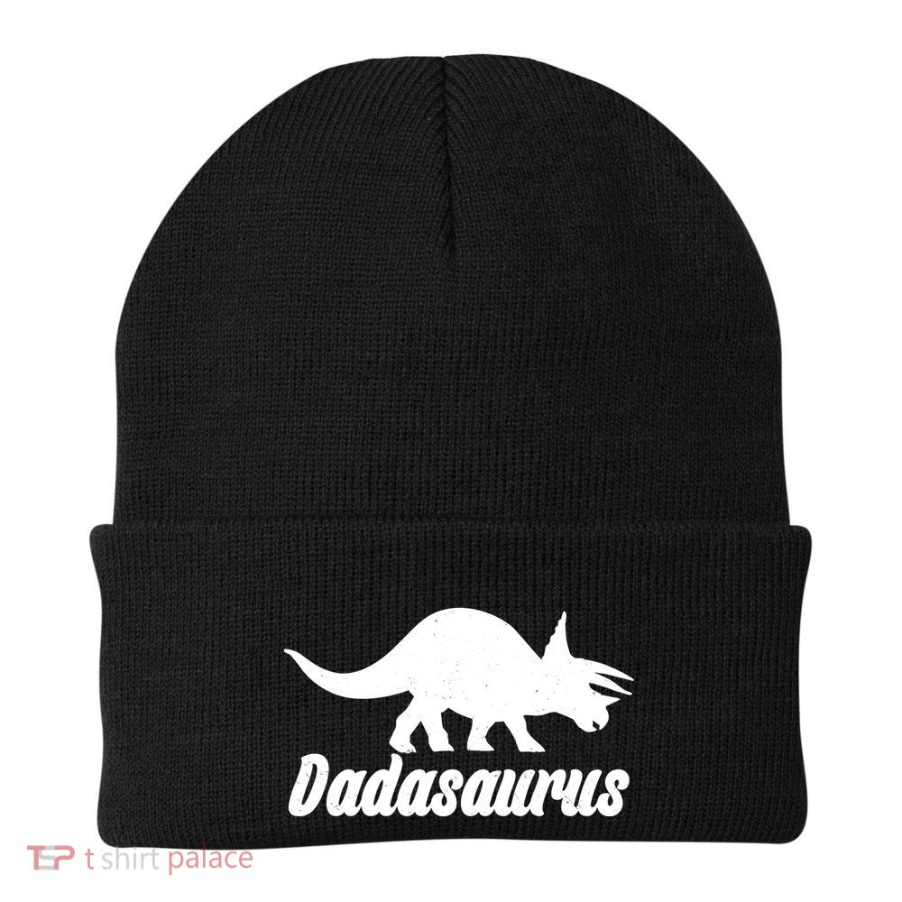 Dadasaurus Dinosaur Father's Day Knit Cap Winter Beanie