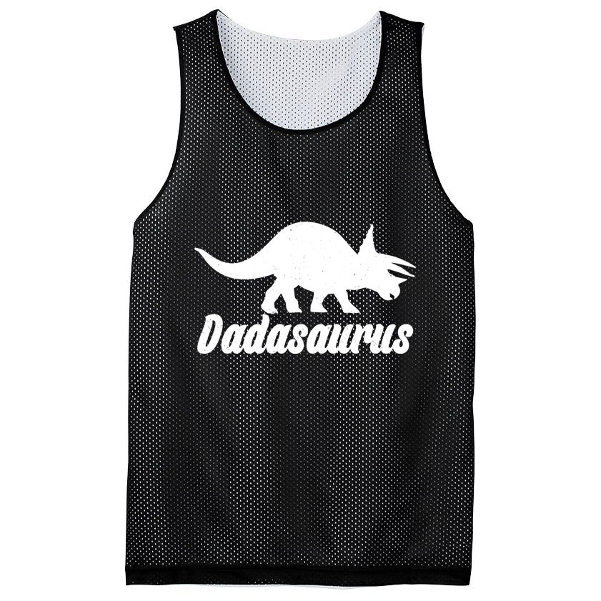 Dadasaurus Dinosaur Father's Day Mesh Reversible Basketball Jersey Tank
