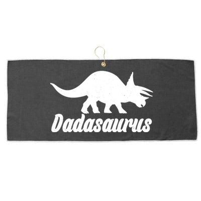 Dadasaurus Dinosaur Father's Day Large Microfiber Waffle Golf Towel