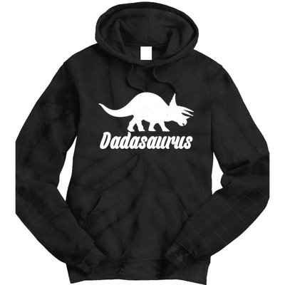 Dadasaurus Dinosaur Father's Day Tie Dye Hoodie