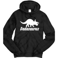 Dadasaurus Dinosaur Father's Day Tie Dye Hoodie