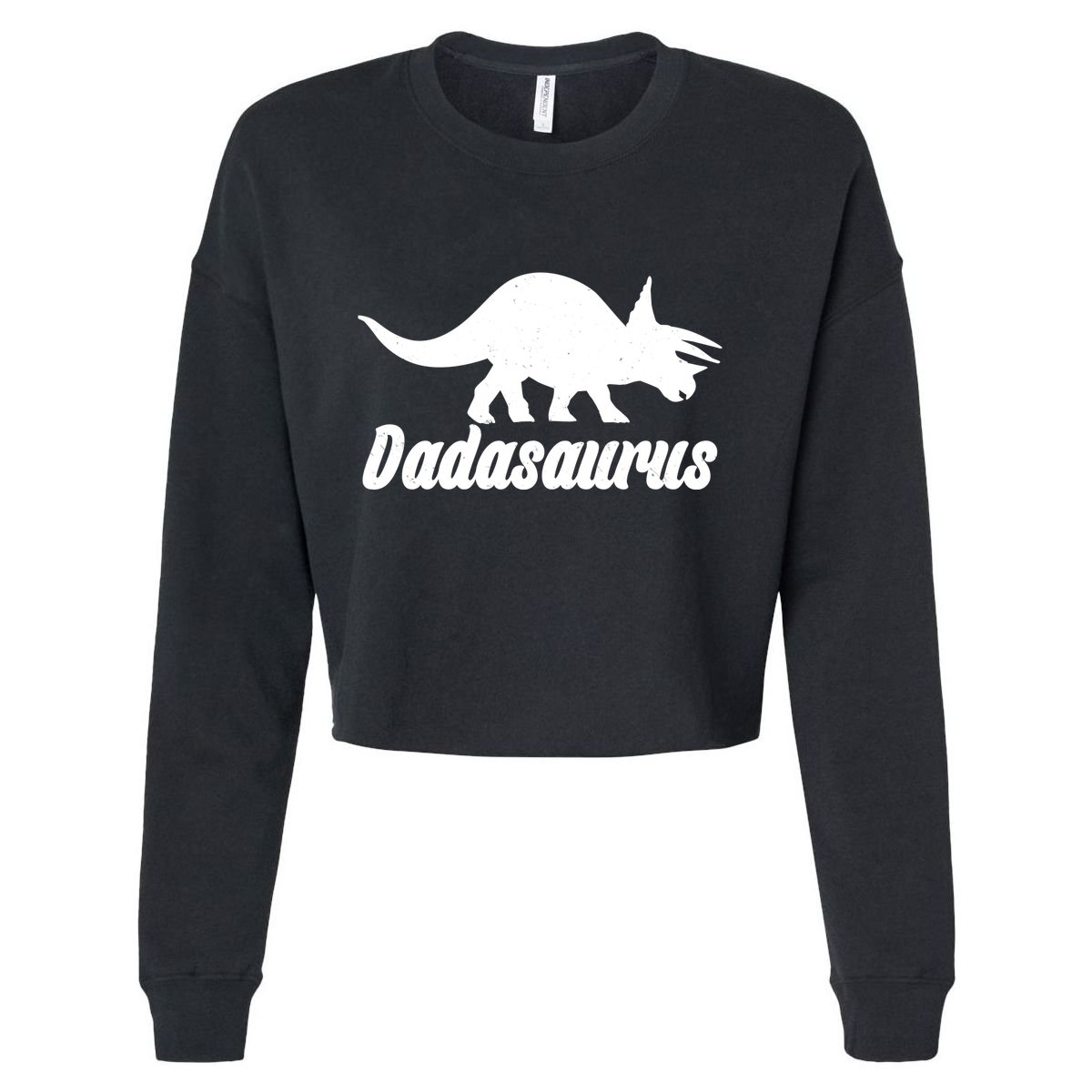 Dadasaurus Dinosaur Father's Day Cropped Pullover Crew