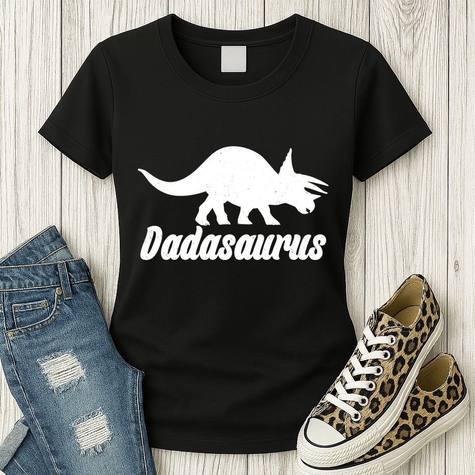 Dadasaurus Dinosaur Father's Day Womens T-Shirt