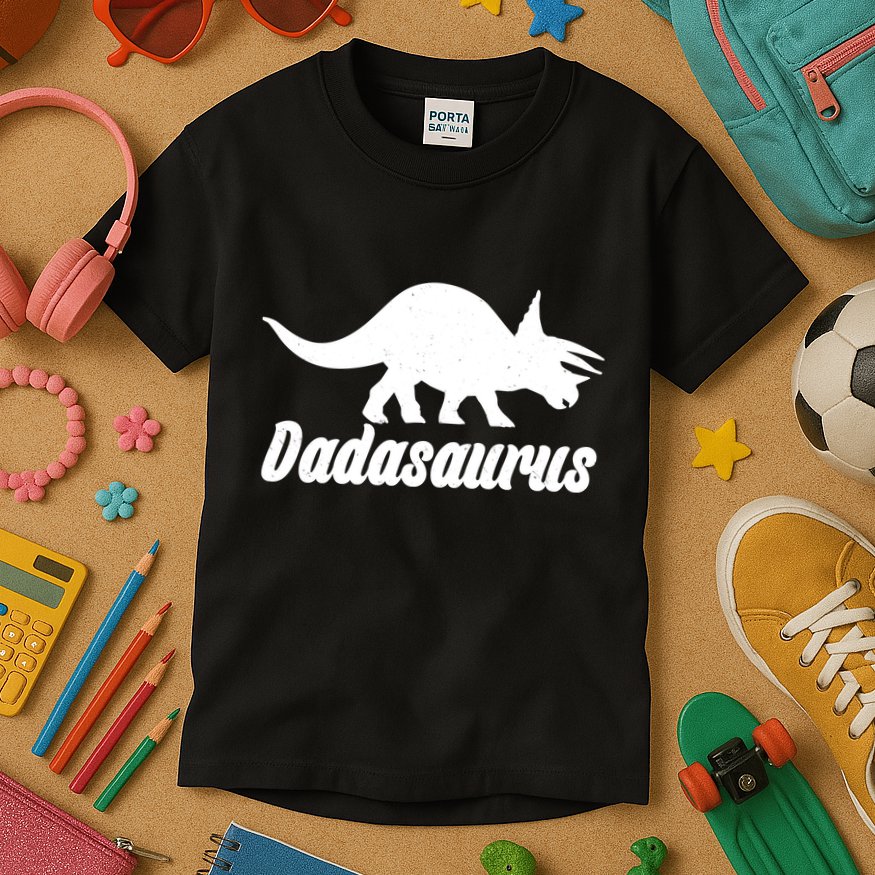 Dadasaurus Dinosaur Father's Day Kids T-Shirt