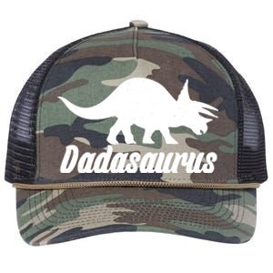 Dadasaurus Dinosaur Father's Day Retro Rope Trucker Hat Cap