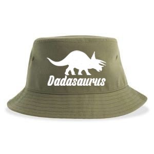 Dadasaurus Dinosaur Father's Day Sustainable Bucket Hat