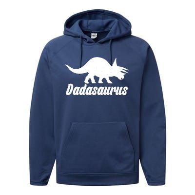 Dadasaurus Dinosaur Father's Day Performance Fleece Hoodie