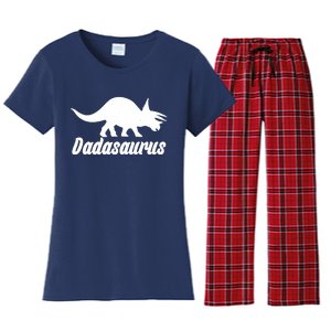 Dadasaurus Dinosaur Father's Day Women's Flannel Pajama Set