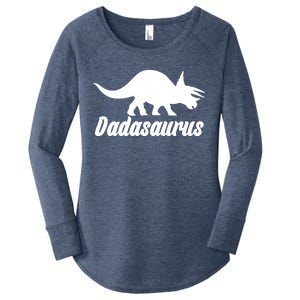 Dadasaurus Dinosaur Father's Day Women's Perfect Tri Tunic Long Sleeve Shirt