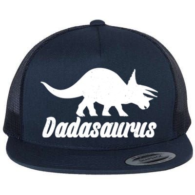 Dadasaurus Dinosaur Father's Day Flat Bill Trucker Hat