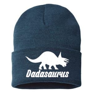 Dadasaurus Dinosaur Father's Day Sustainable Knit Beanie