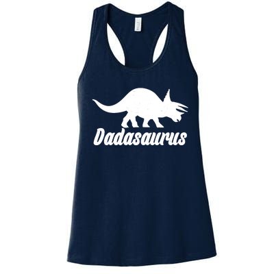 Dadasaurus Dinosaur Father's Day Women's Racerback Tank