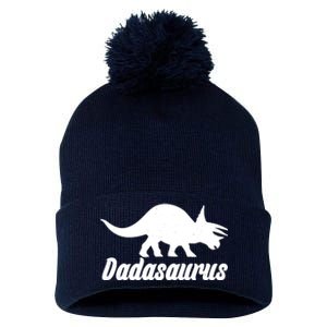 Dadasaurus Dinosaur Father's Day Pom Pom 12in Knit Beanie