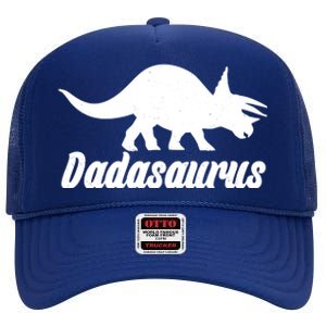 Dadasaurus Dinosaur Father's Day High Crown Mesh Back Trucker Hat