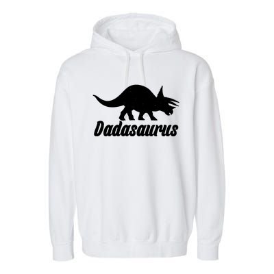 Dadasaurus Dinosaur Father's Day Garment-Dyed Fleece Hoodie