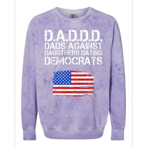 DADDD Dads Against Daughters Dating Democrats Colorblast Crewneck Sweatshirt