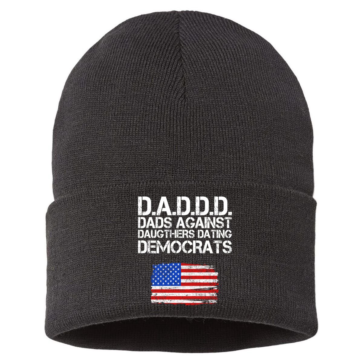 DADDD Dads Against Daughters Dating Democrats Sustainable Knit Beanie