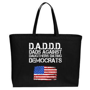 DADDD Dads Against Daughters Dating Democrats Cotton Canvas Jumbo Tote