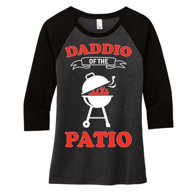 Daddio Of The Patio  Women's Tri-Blend 3/4-Sleeve Raglan Shirt