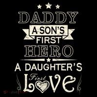 Daddy A Son's First Hero Daughters First Love Pom Pom 12in Knit Beanie