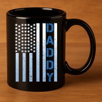 Daddy America Flag 11oz C Handle Ceramic Mug