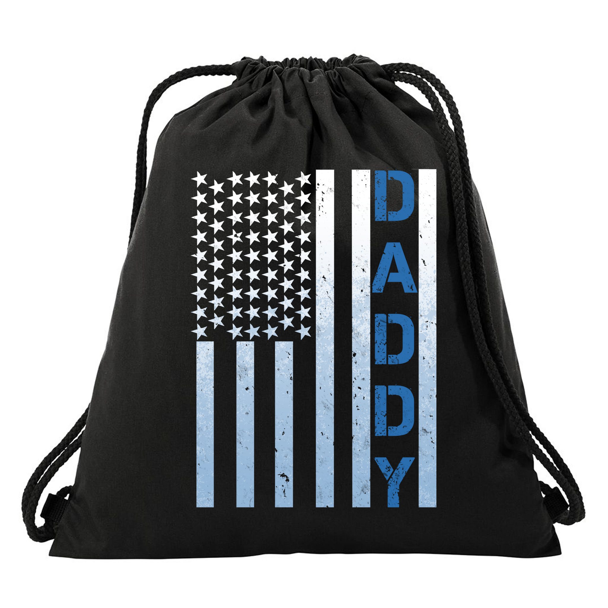 Daddy America Flag Drawstring Bag