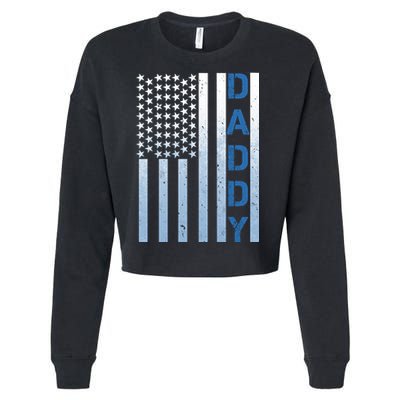 Daddy America Flag Cropped Pullover Crew