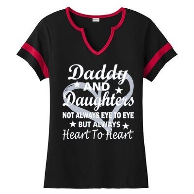 Daddy And Daughters Always Heart To Heart Ladies Halftime Notch Neck Tee