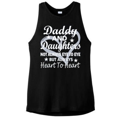 Daddy And Daughters Always Heart To Heart Ladies PosiCharge Tri-Blend Wicking Tank