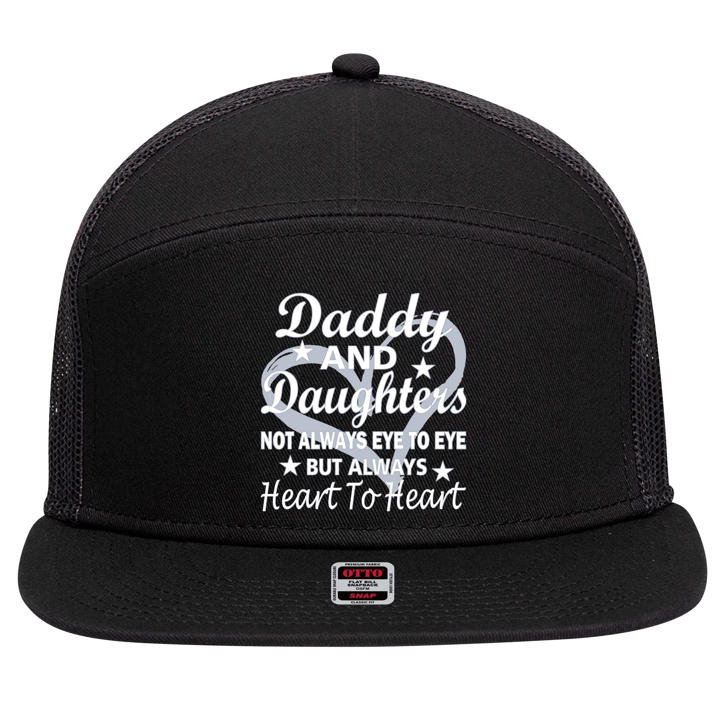 Daddy And Daughters Always Heart To Heart 7 Panel Mesh Trucker Snapback Hat
