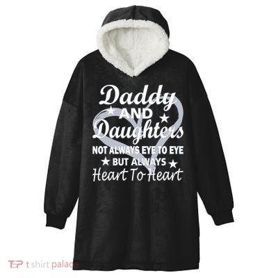 Daddy And Daughters Always Heart To Heart Hooded Wearable Blanket