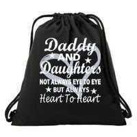 Daddy And Daughters Always Heart To Heart Drawstring Bag