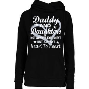 Daddy And Daughters Always Heart To Heart Womens Funnel Neck Pullover Hood