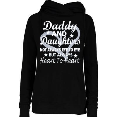 Daddy And Daughters Always Heart To Heart Womens Funnel Neck Pullover Hood